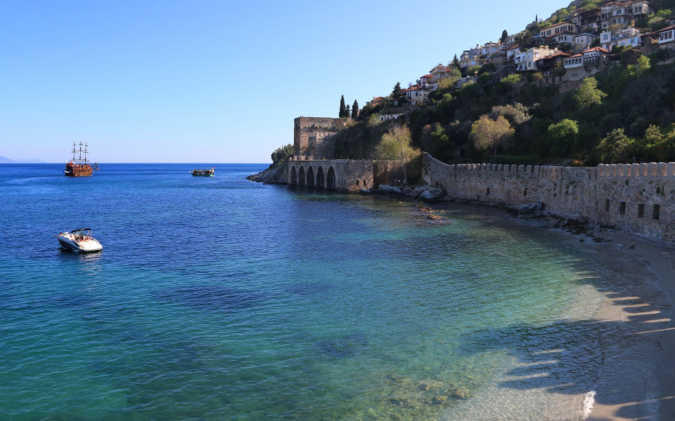 Strand von  Alanya, T&uuml;rkei