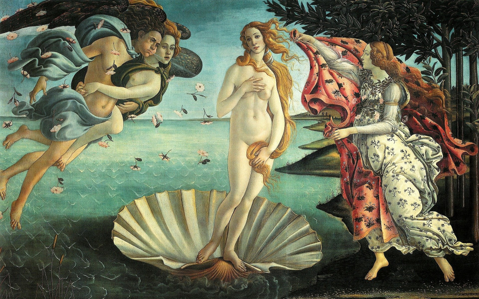 Die Geburt der Venus Gemälde von Sandro Botticelli