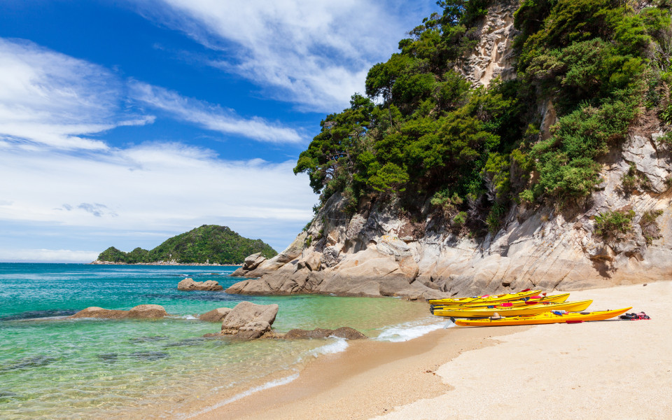 Paradiesstrand im Abel-Tasman-Nationalpark, Neuseeland